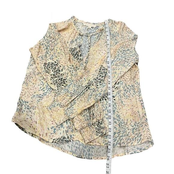 Tasseled Drawstring Bishop SleeveTop Blouse Teardrop Large Lightweight V Neck - Picture 12 of 12